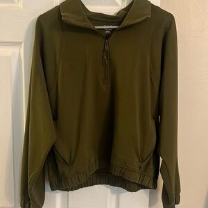 olive green active fleece